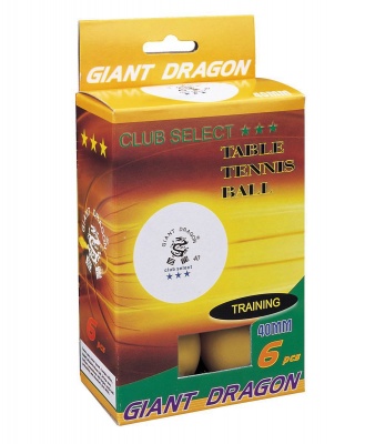 Мячи Giant Dragon Club Select 6 шт (желтые)