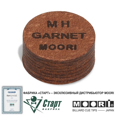 Наклейка для кия Moori Jewel Garnet 14мм Medium/Hard