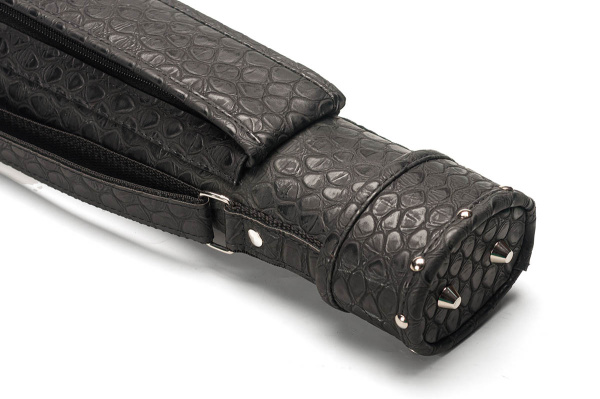 Тубус Мосина Кожзам Тейлор, два кармана плоский, черный