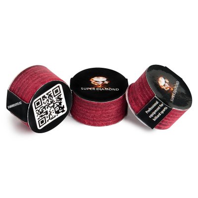 Наклейка для кия Super Diamond красная, без фибры 13,2 мм Medium 1шт.