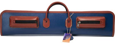 Чехол для 3-х составных киев Галактика 1x1, ручная работа, натуральная кожа, синий/коричневый