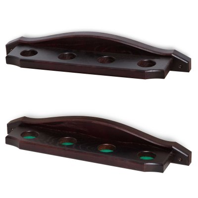 Киевница настенная Палермо-4 для 4 киев, массив дуба (темно-коричневая)