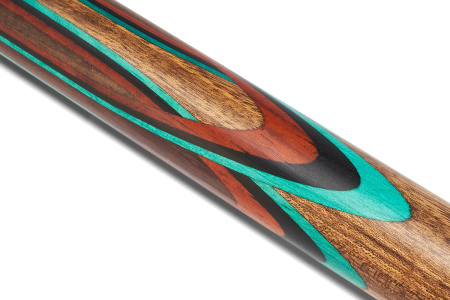 Кий Цветок, напряженный запил, с удлинителем, Овенкол, Палисандр, Зеленый граб, Граб (А. Вараксин)