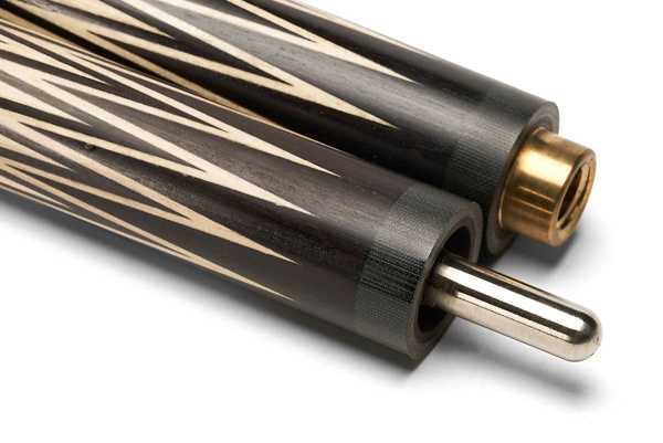 Кий Корона 10-ти перьевая, с гравировкой, Эбен, Лунный эбен, Граб (Р. Королев)