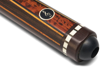 Кий Цветок, напряженный запил, с удлинителем, Пламенный эбен, Падук, Лимонник, Граб (А. Вараксин)