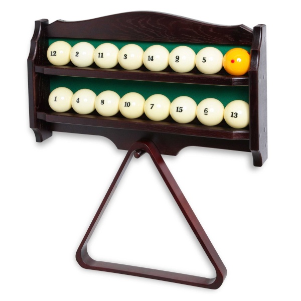 Полка для шаров и треугольника Палермо, массив дуба (темно-коричневая)