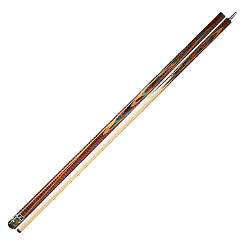 Кий Ассиметричный Тюльпан, с удлинителем, Змеиное дерево, Лунный эбен, Бирюза, Граб (А. Попов)