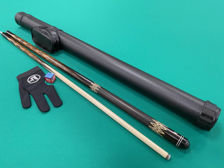 Кий Тюльпан обратный, с гравировкой, Черный граб, Сукупира, Граб (С. Каюков)