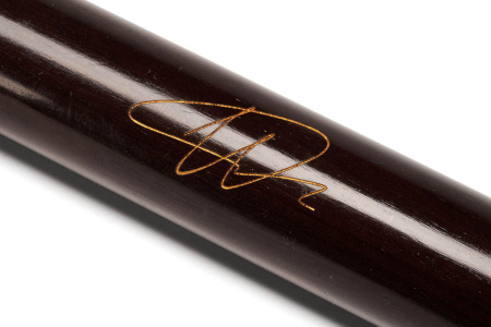 Кий 3-х составной Арлекин с автографом Д. Шкоды, Черный граб, Падук, Граб (С. Дроздов)