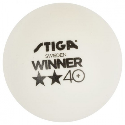 Мячи Stiga Winner ABS ** 40+ мм (белые)