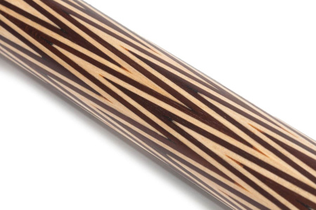 Кий Корона 8-ми перьевая, Родина, инкрустация серебром, Лунный эбен, Граб (Р. Королев)