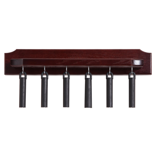 Киевница настенная Турин для 6 киев, массив дуба (махагон)