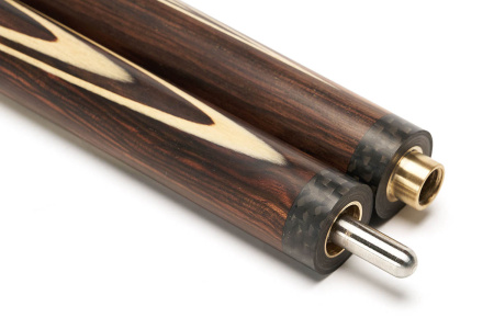 Кий Классика 16 запилов, под напряжением, с гравировкой, Макасар, Граб (Р. Тропин)