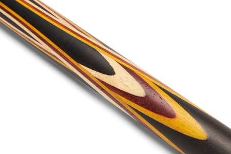 Кий Цветок 8 лучей, с удлинителем, Черный граб, Падук, Лимонник, Граб (С. Кононов)