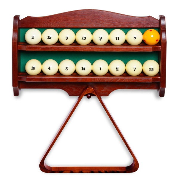 Полка для шаров и треугольника Палермо, массив дуба (коричневая)