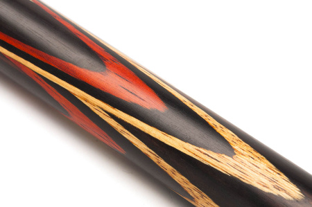 Кий Цветок 4 луча, 3-х составной, Пламенный эбен, Лимонник, Падук, Граб (Р. Королев)