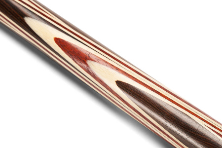 Кий Цветок, с удлинителем, в тубусе, Инкрустация, Макасар, Красный эбен, Граб (Д. Терзян)