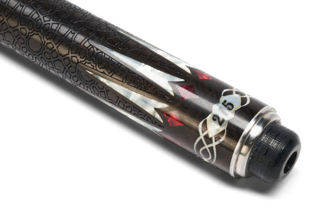 Кий Классика 3/4, с удлинителем, в тубусе, Инкрустация, Эбен, Падук, Граб (Д. Терзян)