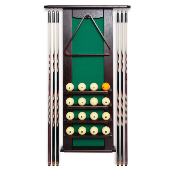 Киевница настенная Шале с подвесами, массив дуба (темно-коричневая)