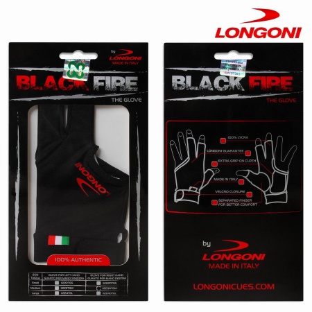 Перчатка Longoni Black Fire размеры S/M/L Перчатка Longoni Black Fire размеры S/M/L