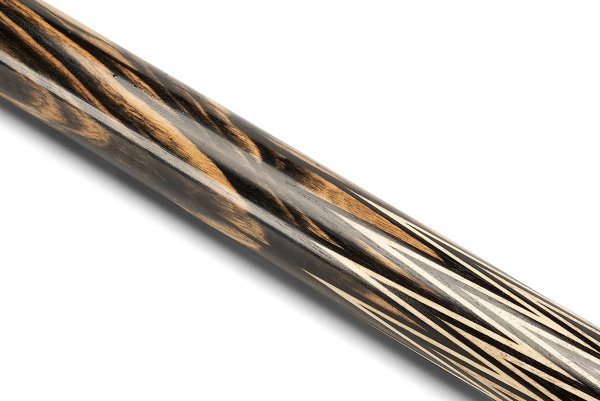 Кий Корона 10-ти перьевая, с гравировкой, Эбен, Лунный эбен, Граб (Р. Королев)