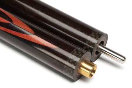 Кий 3-х составной Арлекин с автографом Д. Шкоды, Черный граб, Падук, Граб (С. Дроздов)