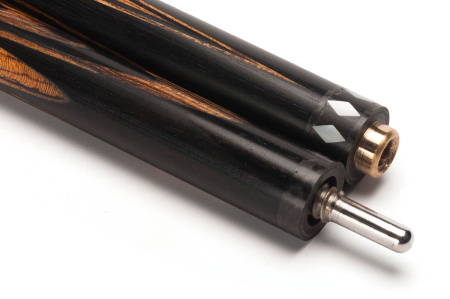 Кий Ассиметричный Тюльпан, с удлинителем, Бивень мамонта, Перламутр, Эбен, Бакоте, Граб (А. Попов)