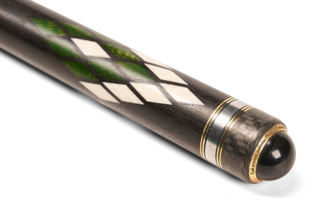 Кий Корона 10-ти перьевая, с инкрустацией, Эбен, Змеиное дерево, Граб (Р. Королев)