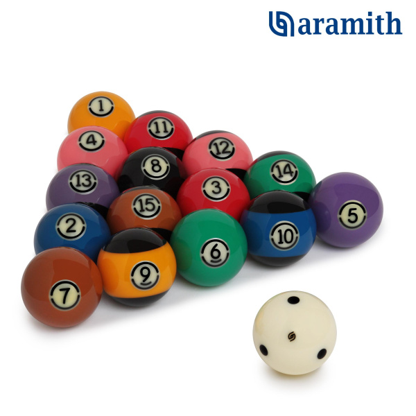 Шары Aramith Tournament Pool Black TV 57,2мм