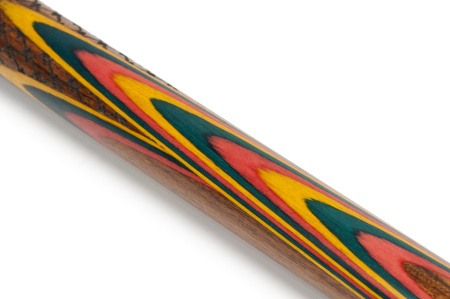 Кий Арбалет с гравировкой, Амазонский Палисандр, Падук, Лимонник, Граб (Р. Королев)