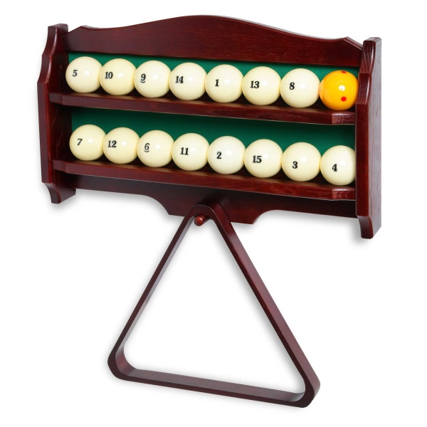 Полка для шаров и треугольника Палермо, массив дуба (махагон)