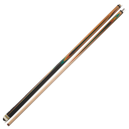 Кий Цветок 8 лучей с гравировкой, Эбен, Лунный эбен, Граб (Р. Королев)