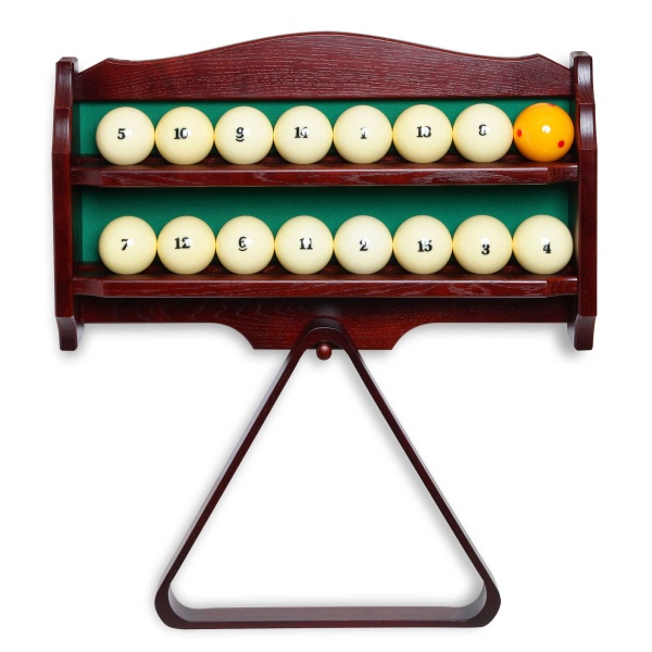 Полка для шаров и треугольника Палермо, массив дуба (махагон)