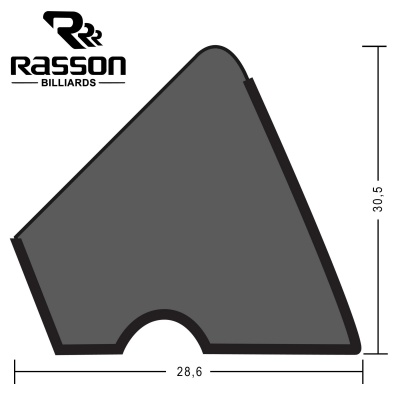 Резина для бортов Rasson U-118 152см 10фт 6шт.