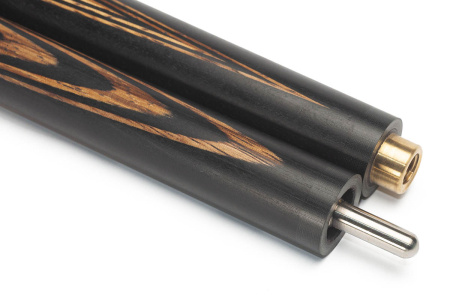 Кий Классика Элит 31 запил с гравировкой, Черный граб, Зебрано, Граб (Р. Королев)