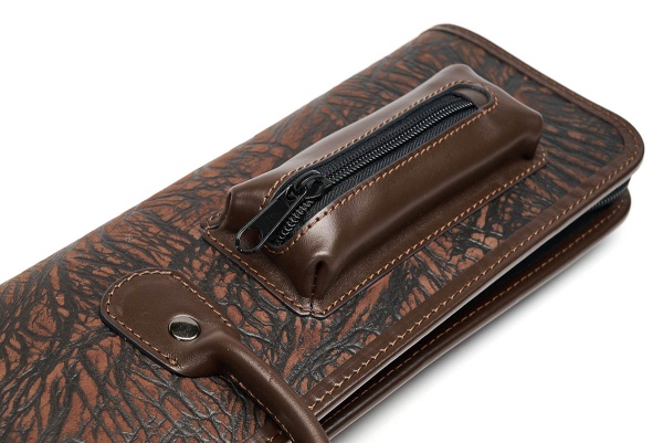 Чехол для 3-х составных киев Галактика экзотик 1x1, ручная работа, натуральная кожа, коричневый