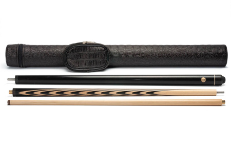 Кий 3-х составной Классика 18 запилов, Черный граб, Граб (С. Дроздов)