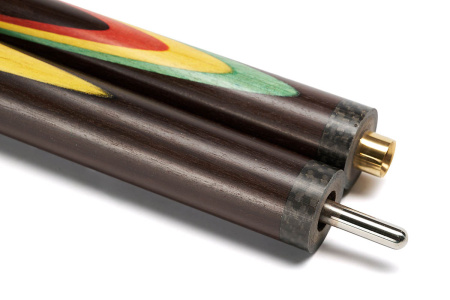 Кий 3-х составной Цветок, Черный граб, Зеленый граб, Падук, Лимонник, Граб (С. Дроздов)