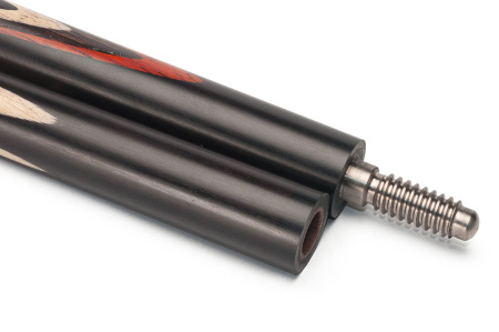 Кий Тюльпан, с гравировкой, Черный граб, Падук, Венге, Граб (Б. Григорьев Туз)