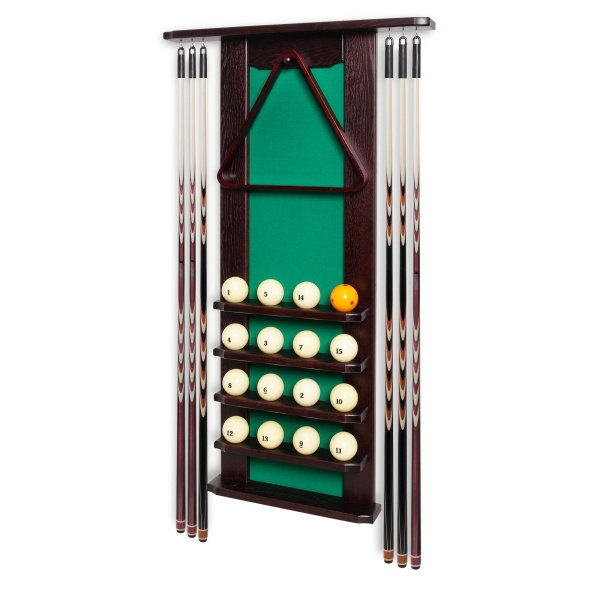 Киевница настенная Шале с подвесами, массив дуба (темно-коричневая)