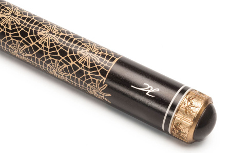 Кий Паутинка, с гравировкой, Черный граб, Граб (С. Каюков)