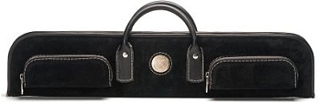 Кейс Романа Королева для 3-х составного кия с удлинителем, замшевый, черный