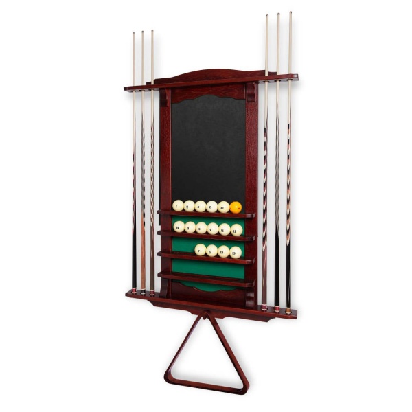 Киевница настенная Византия для 6 киев, c грифельной доской, массив дуба (махагон)