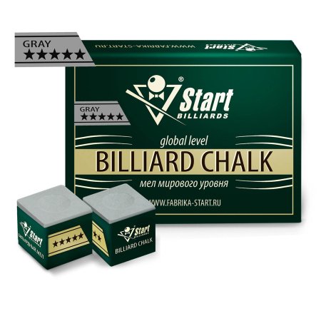 Мел Startbilliards 5 звезд серый 12шт.