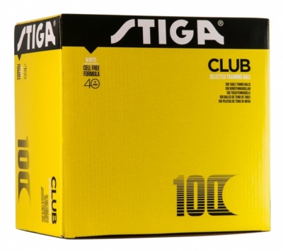 Мячи теннисные пластиковые Stiga Club 1 40 (100 шт) белый