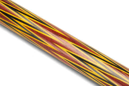 Кий Корона 8-ми перьевая, с 3D гравировкой, Пламенный эбен, Падук, Лимонник, Черный граб, Граб (Р. Королев)