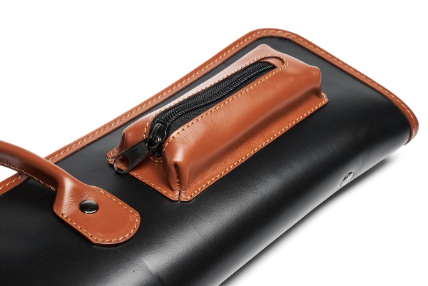 Чехол для 3-х составных киев Галактика 1x1, ручная работа, натуральная кожа, черно-коричневый