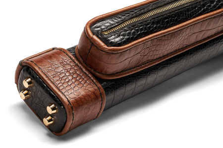 Кий Цветок, с удлинителем, в тубусе, Инкрустация, Макасар, Красный эбен, Граб (Д. Терзян)