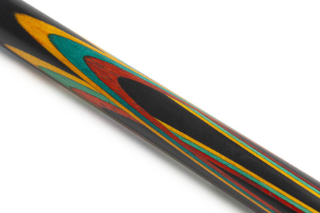 Кий Цветок 8 лучей с гравировкой, обратный запил, Эбен, Лимонник, Падук, Граб (Р. Королев)