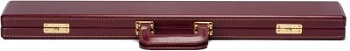 Кейс Престиж для 3-х составного кия Бордовый, натуральная кожа